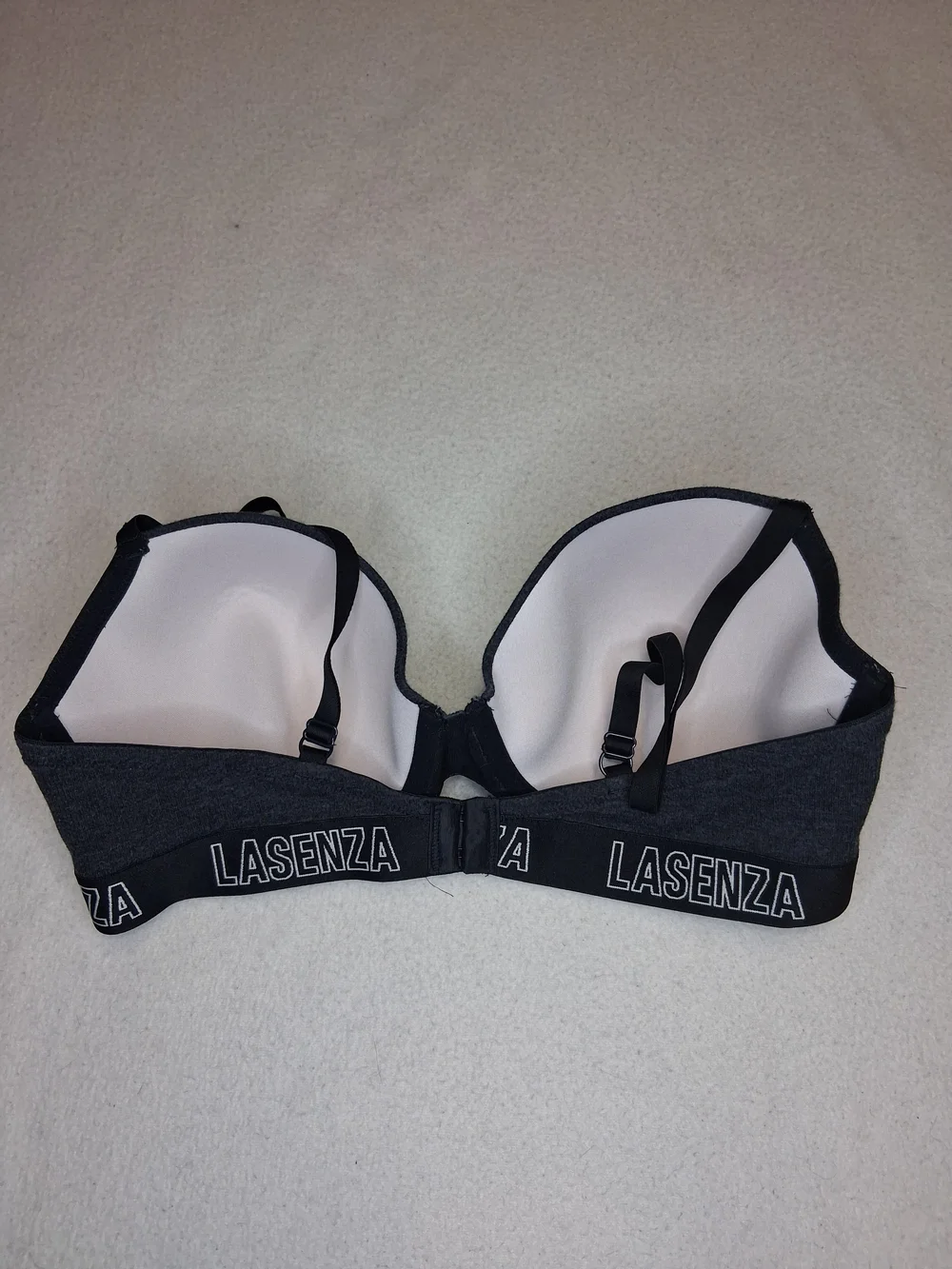 La SENZA Charcoal Gray Padded Underwire Bra with Logo Band - Picture 4 of 8